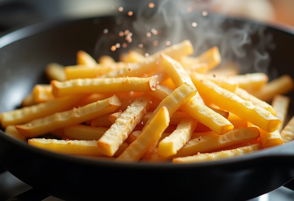 frites poêle